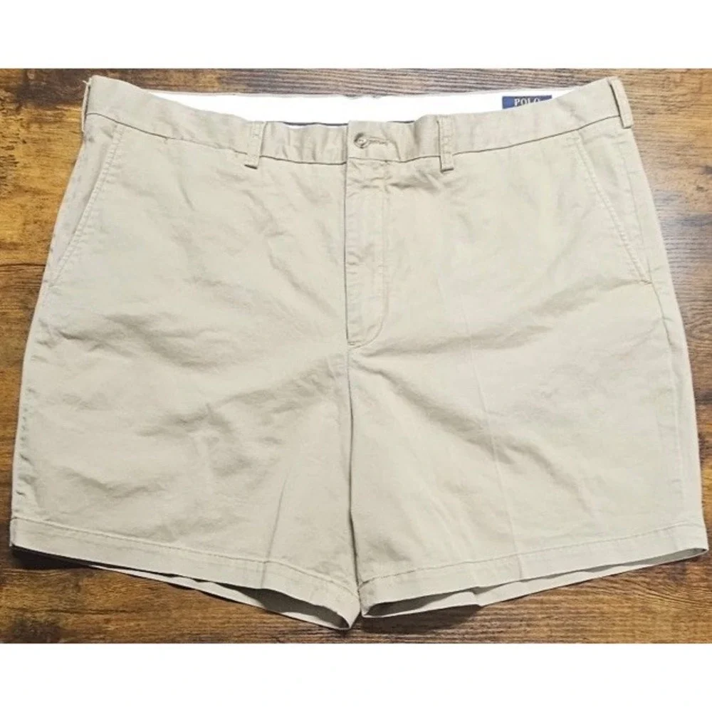 Polo Ralph Lauren Stretch Classic Fit Beige Chino Shorts Size 42x6